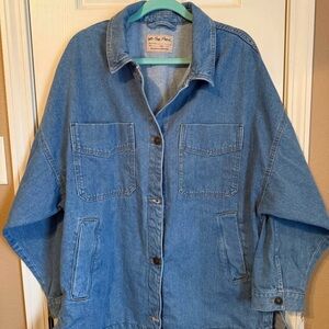 We The Free Blue Jean Jacket Classic Denim Style